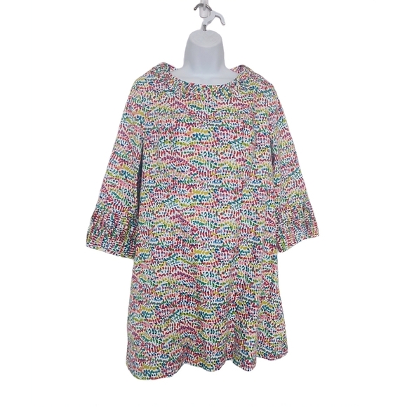 Nuny Couturier Dresses & Skirts - Nuny Couturier Vintage Style Ditsy Print Mini Shift Dress M/L Summer 3/4 Sleeve.